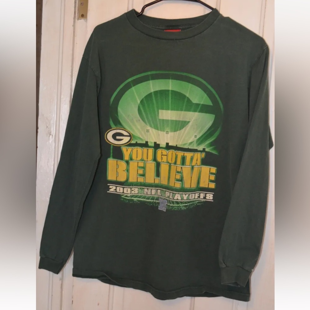 NFL Green Bay Packers 2003 NFC North Division Champions Long Sleeve Shirt XL Y2K
